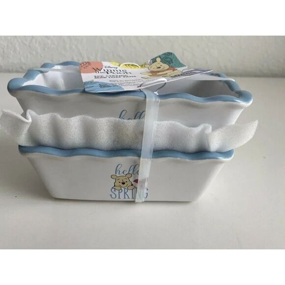 2 Pk Disney Winnie The Pooh MINI Loaf Bread Pan “Hello Spring” Piglet NEW - Picture 3 of 11